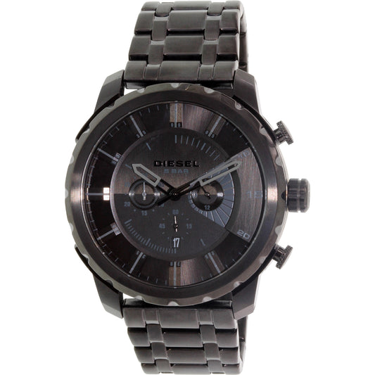 Diesel Men's Stronghold DZ4349 Black Stainless-Steel Analog Quartz Dress Watch