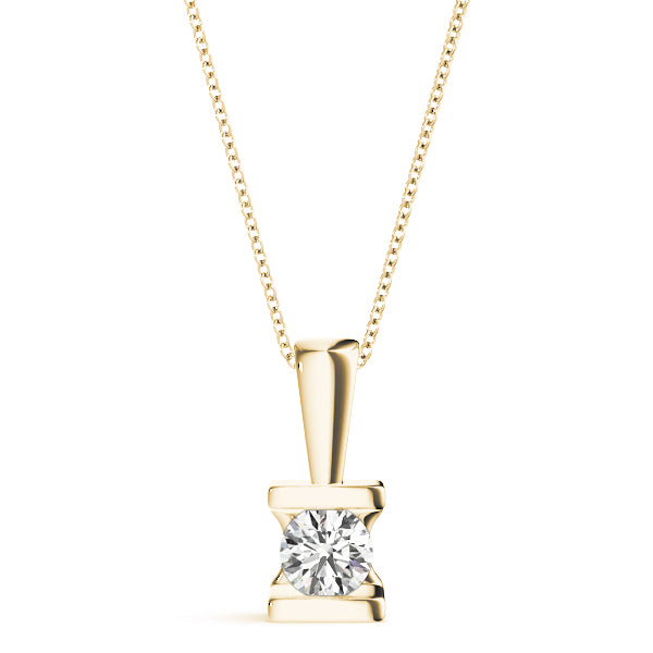 0.20 Ct To 2.00 Ct Natural Round Cut Solitaire Diamond Pendant