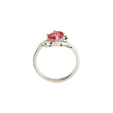 Oval Pink Tourmaline Solitaire Ring in White Gold