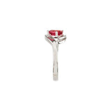 Oval Pink Tourmaline Solitaire Ring in White Gold
