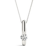 0.20 Ct To 2.00 Ct Round Shape Diamond Bar Necklace Without Chain