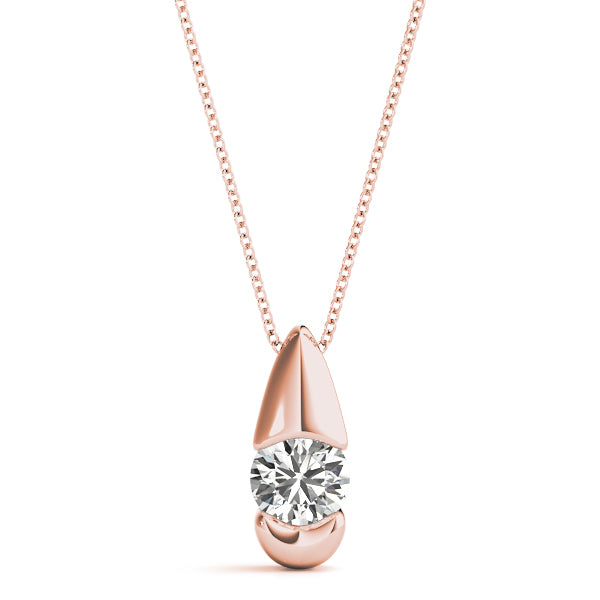 Diamond-Cut Teardrop Necklace