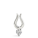 D-VVS Lab-Grown Round Cut Diamond Necklace Pendant For Women.