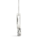 D-VVS Lab-Grown Round Cut Diamond Necklace Pendant For Women.