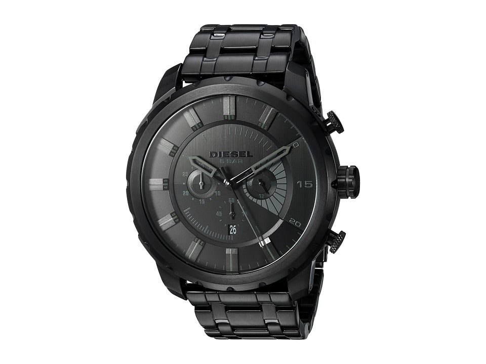 Diesel Men's Stronghold DZ4349 Black Stainless-Steel Analog Quartz Dress Watch