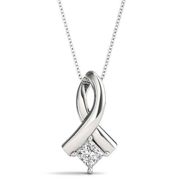 Lab-Grown D-VVS Princess-Cut Diamond Necklace Pendant For Women