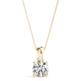 Natural Round Solitaire Diamond Pendant Without Chain