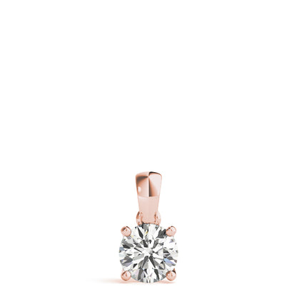 0.20 Ct To 2.00 Ct Natural Round Solitaire Diamond Pendant 4 Prong