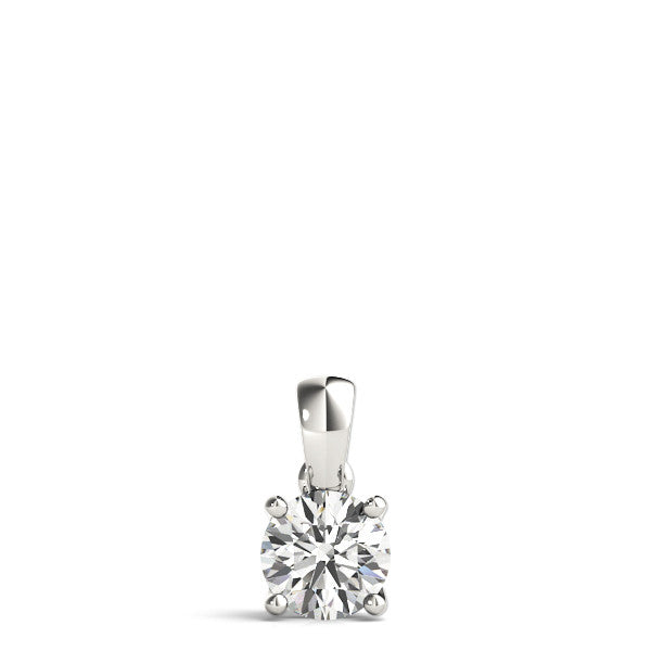 Natural Round Solitaire Diamond Pendant For Women, 4 Claw Set, 0.20 Ct To 2.00 Ct