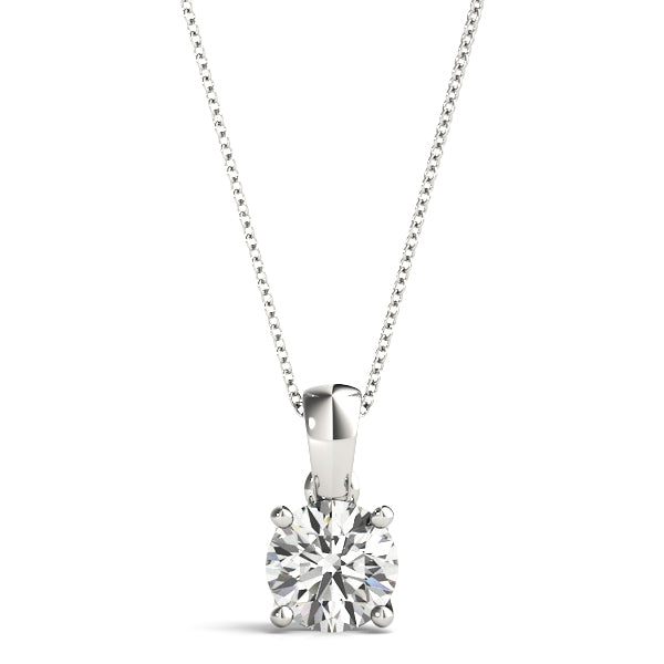 Lab Grown Round Diamond Solitaire Pendant Without Chain D VVS Clarity 0.20 Ct To 2.00 Ct