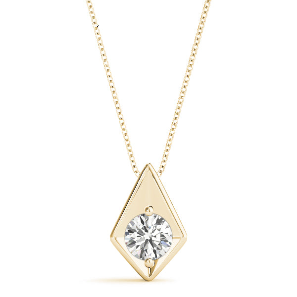 Round Shape Diamond Triangular Necklace