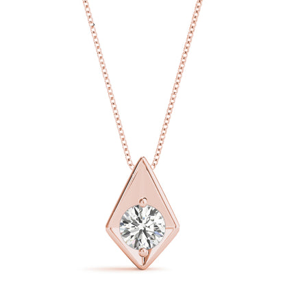 Round Shape Diamond Triangular Necklace