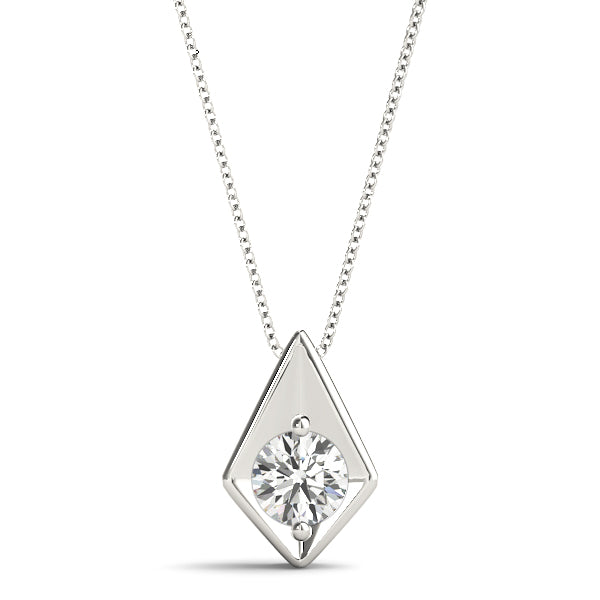 Round Shape Diamond Triangular Necklace