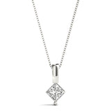 Lab-Grown D-VVS Princess-Cut Diamond Necklace Pendant For Women