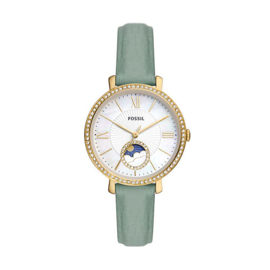 Ladies Fossil Jacqueline Multifunction Green Eco Leather Watch
