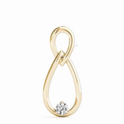 0.20 Ct To 2.00 Ct Natural Round Two Drops Infinity Diamond Pendant