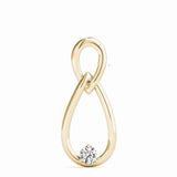 0.20 Ct To 2.00 Ct Natural Round Two Drops Infinity Diamond Pendant Without Chain