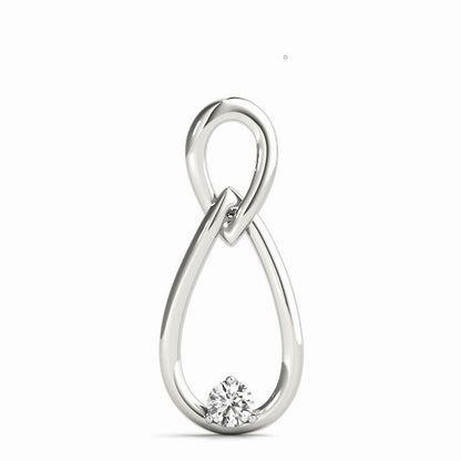 0.20 Ct To 2.00 Ct Natural Round Two Drops Infinity Diamond Pendant