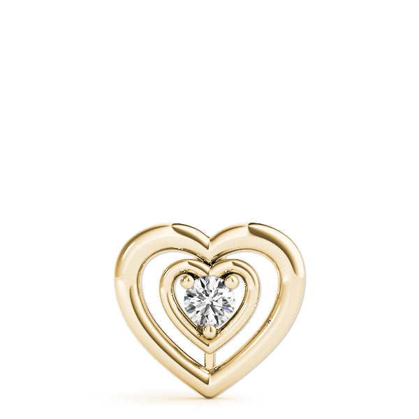Eternal Love Two Heart Round Diamond Pendant