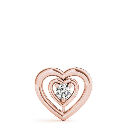 Eternal Love Two Heart Round Diamond Pendant