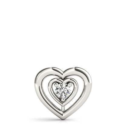 Eternal Love Two Heart Round Diamond Pendant