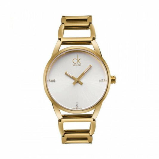 Calvin Klein Quartz Silver Dial Yellow Gold-tone Ladies Watch K3G2352W