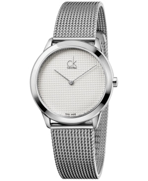 CK Calvin Klein K3m2212y Minimal 35mm Unisex Watch Silver One Size