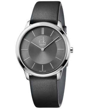 Calvin Klein Minimal Watch - K3M211C4 (Dark Grey/Black) Watches