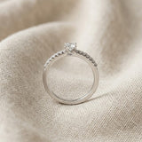 Princess Cut Lab Diamond Ring 0.25ct H/SI in 925 Sterling Silver | FineDiam