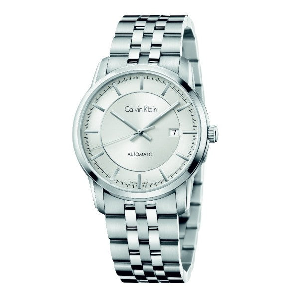Calvin Klein Infinity Men's Automatic Watch – Silver Dial, Stainless Steel Case