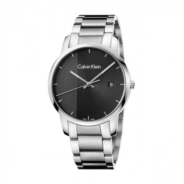 Calvin Klein Men's Watch K2G2G14Y – 43mm Stainless Steel, Black Dial