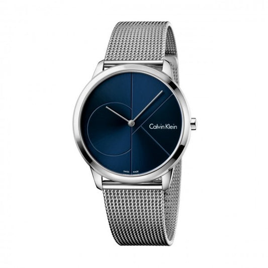 CK Calvin Klein K3m2112n Minimal 40mm Mesh Strap Unisex Watch Silver One Size