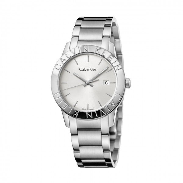 CK Calvin Klein Ladies Steady Stainless Steel Watch Silver One Size
