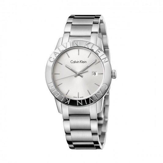 CK Calvin Klein K7q21146 Ladies Steady Stainless Steel Watch Silver One Size