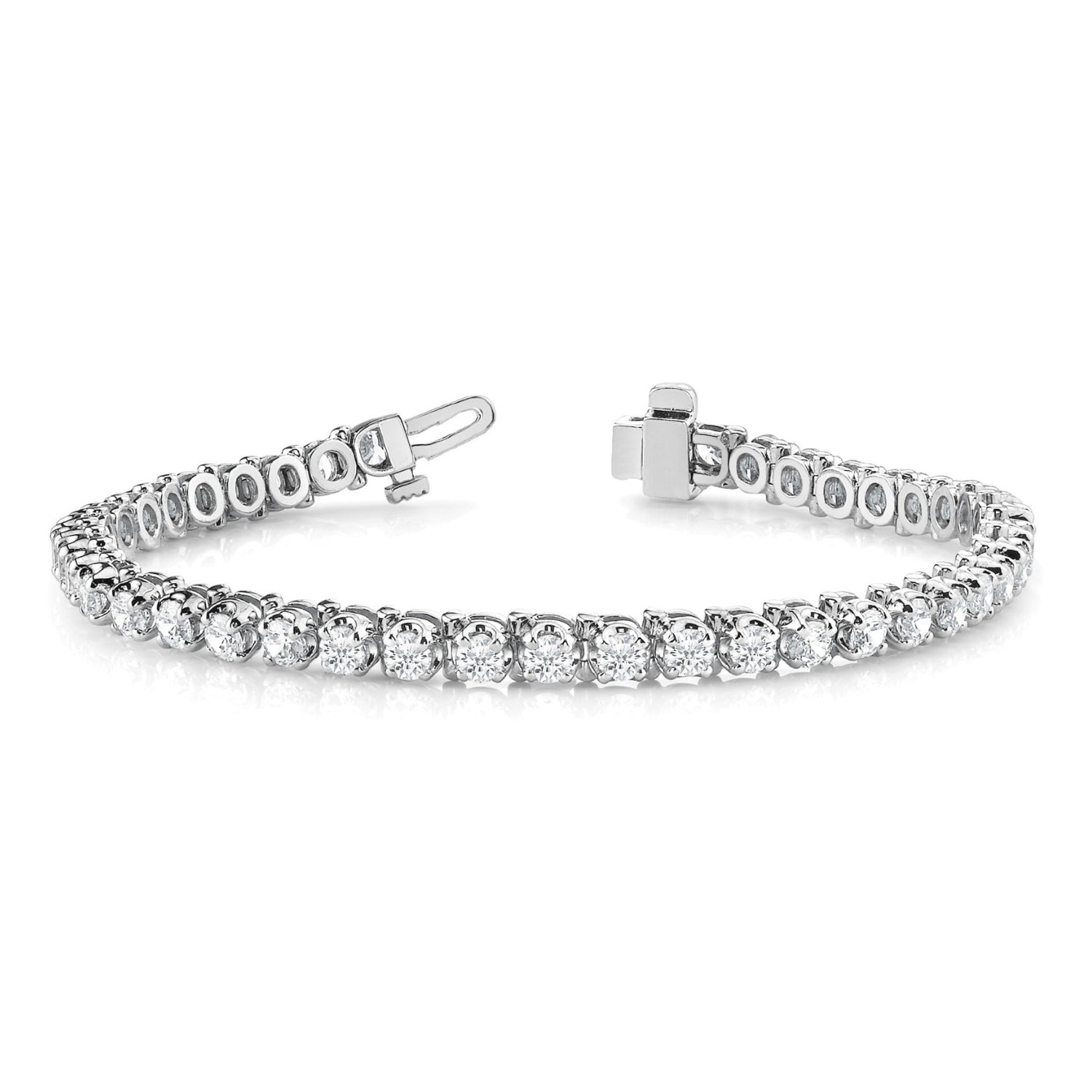 5.00ct Natural Diamond Tennis Bracelet – Round Cut | Gold & Platinum