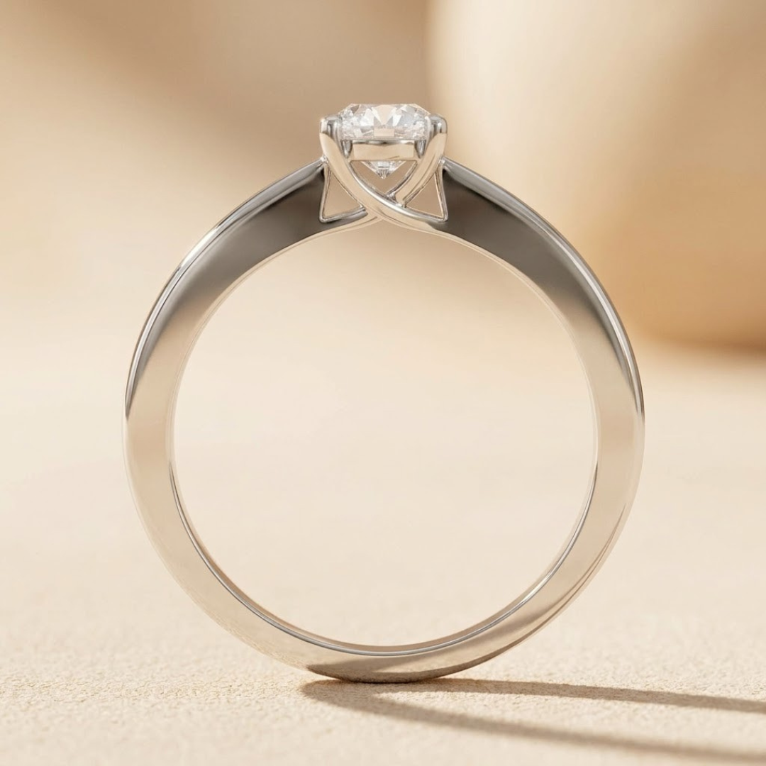 Naomi 0.50ct Lab Grown Diamond Solitaire Engagement Ring in 925 Sterling Silver