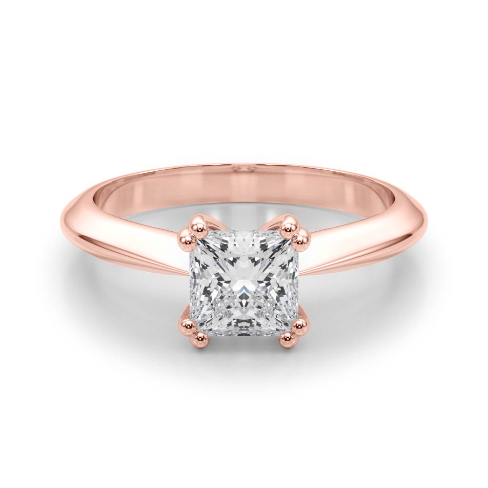 IGI Lab-Grown Cushion Diamond Double 4 Prong Solitaire Engagement Ring, D Color VVS Clarity