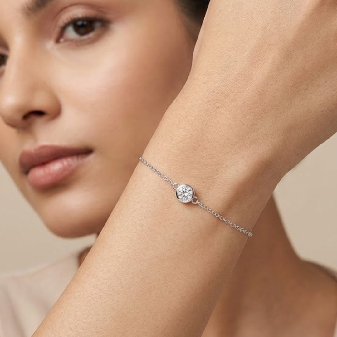 Lab Diamond Everyday Bracelet 0.08ct in 925 Sterling Silver
