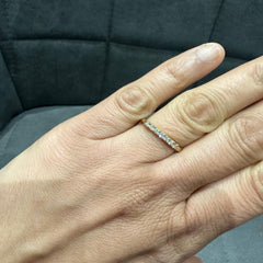 Natural Diamond Prong Set 7 Stone Ring in 9KT Yellow Gold for Women