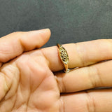 9k yellow gold plain ring womens signet ring