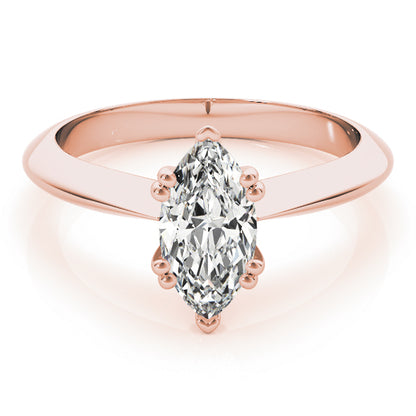 Lab-Grown Marquise Cut Diamond Double Prong Solitaire Engagement Ring.