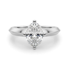 IGI Lab-Grown Oval Diamond Solitaire Engagement Ring 0.20-2.0 Carat white gold