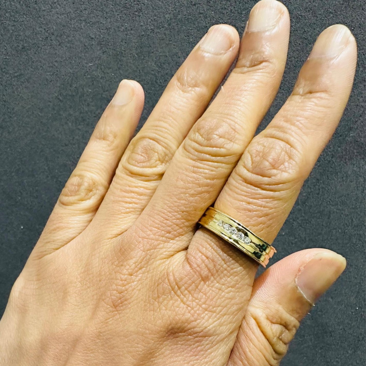 mens five stone diamond ring