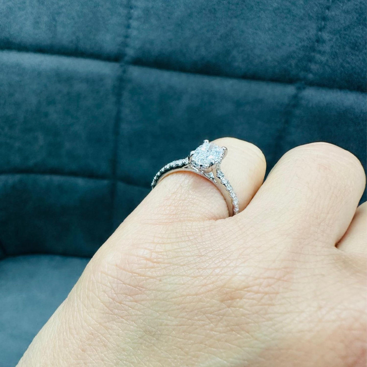 lab diamond solitaire ring