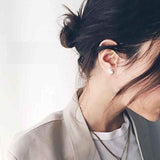 0.05Ct Pearl Solitaire Trendy Studs Earring Studded with Diamonds