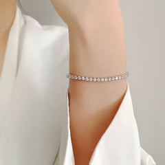 Natural Diamond Tennis Bracelet in 9K White Gold | 6.00Ct Tennis Bracelet | Prong Set with Box Lock