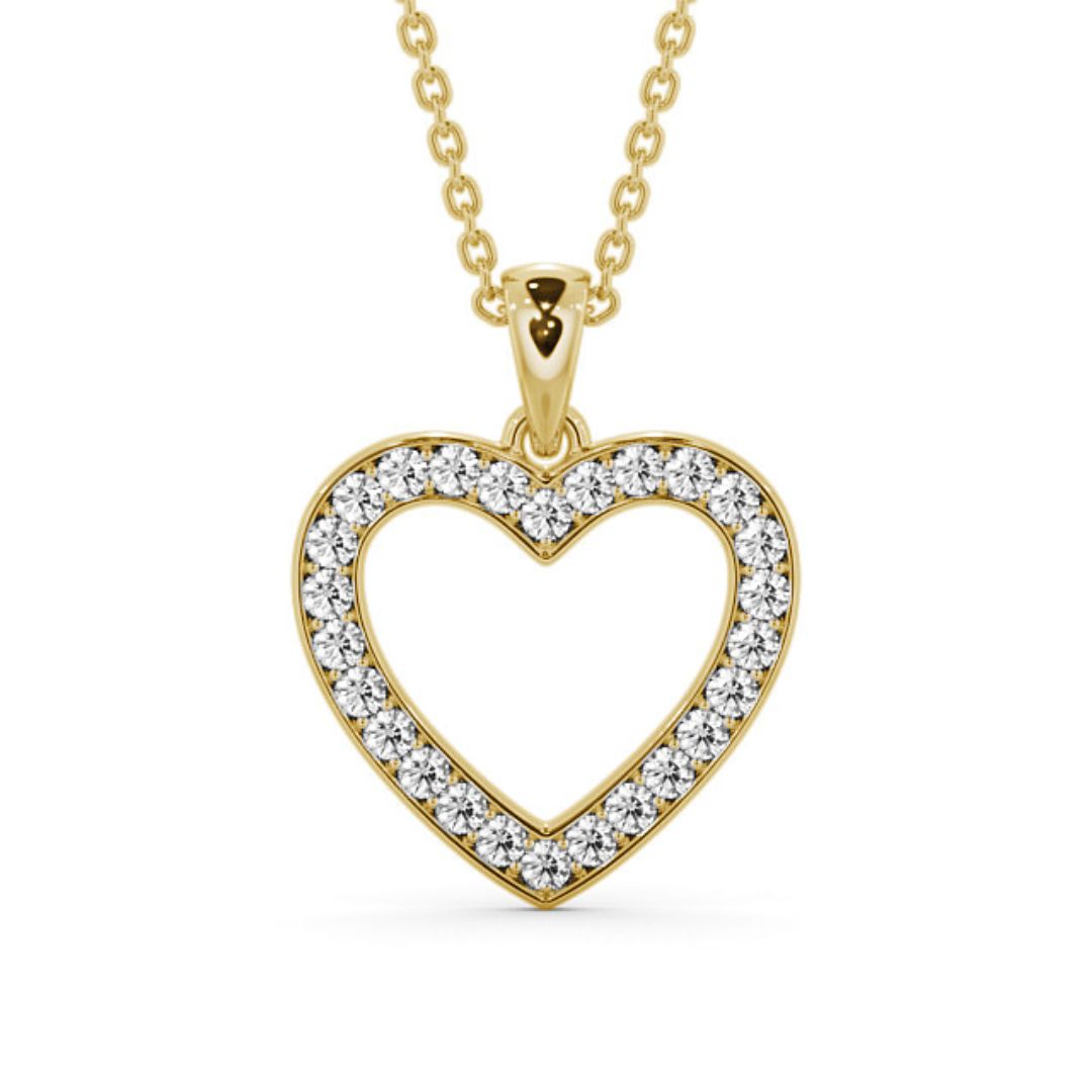 0.20ct Diamond Heart Necklace in Gold