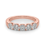 Lab-Grown Round Diamond Shared U Prong 5-Stone Diamond Ring, DE Color VVS Clarity