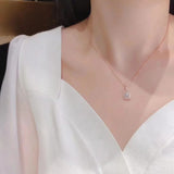 0.50Ct Round Lab Grown Diamond Halo Pendant Without Chain