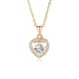 0.06Ct Solitaire Lab Grown Diamond Heart Shape Charm Pendant in Gold